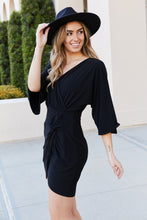 Load image into Gallery viewer, White Birch Full Size Twisted Tulip Hem Dress