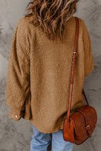 Load image into Gallery viewer, Button Front Teddy Jacket with Pockets
