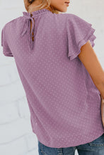 Load image into Gallery viewer, Layered Flutter Sleeve Smocked Blouse