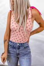Load image into Gallery viewer, Floral Tie-Shoulder Scoop Neck Bodysuit