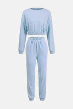 Load image into Gallery viewer, Elastic Hem Crop Top and Pants Set