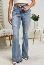 Load image into Gallery viewer, Judy Blue Annalise Full Size Distressed Flare Jeans
