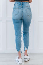 Load image into Gallery viewer, Muselooks Distressed Asymmetrical Raw Hem Skinny Jeans