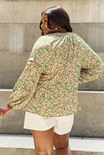Load image into Gallery viewer, HEYSON She's Blossoming Full Size Balloon Sleeve Floral Blouse