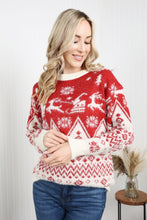 Load image into Gallery viewer, Haptics Full Size Christmas Fuzzy Dropped Shoulder Sweater