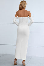 Load image into Gallery viewer, Off-Shoulder Cutout Front Split Dress