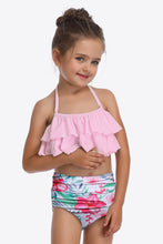 Load image into Gallery viewer, Printed Layered Halter Neck Two-Piece Swim Set