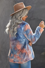 Load image into Gallery viewer, Printed Button Detail Teddy Jacket with Pockets