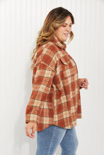 Load image into Gallery viewer, Haptics Pumpkin Pie Full Size Plaid Longline Shacket