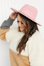 Load image into Gallery viewer, Fame Countdown to Chic Chain and Ribbon Fedora Hat