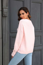 Load image into Gallery viewer, Round Neck Ribbed Long Sleeve Sweater