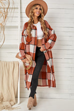 Load image into Gallery viewer, Plaid Duster Coat with Breast Pockets DIBS DUSTER