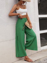 Load image into Gallery viewer, High Waist Slit Wide Leg Pants