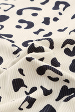 Load image into Gallery viewer, Leopard Curved Hem Corduroy Shirt Jacket