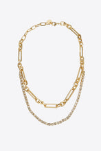 Load image into Gallery viewer, 18K Gold Plated Glass Stone Necklace