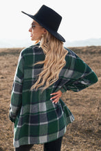 Load image into Gallery viewer, Double Take Plaid Dropped Shoulder Pocketed Shirt Jacket