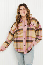 Load image into Gallery viewer, GeeGee Make Way Full Size Plaid Corduroy Trim Shacket