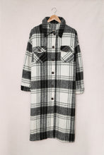 Load image into Gallery viewer, Plaid Duster Coat with Breast Pockets DIBS DUSTER