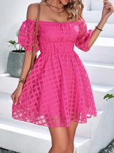 Load image into Gallery viewer, Off-Shoulder A-Line Mini Dress