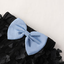 Load image into Gallery viewer, Ruffle Shoulder Shirt and Butterfly Applique Skirt Set