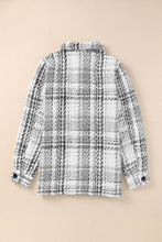 Load image into Gallery viewer, Plaid Pocketed Long Sleeve Shirt Jacket