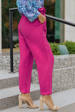 Load image into Gallery viewer, Belted Paperbag Waist Straight Leg Pants with Pockets