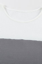 Load image into Gallery viewer, Contrast Striped Print Color Block Top