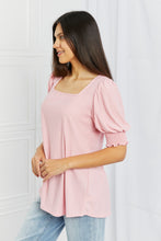 Load image into Gallery viewer, Celeste Blooming Full Size Puff Sleeve Square Top