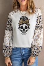 Load image into Gallery viewer, Halloween Leopard Skull Graphic Long Sleeve Top