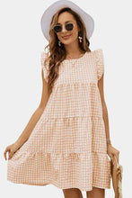 Load image into Gallery viewer, Plaid Ruffled Mini Dress
