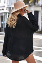 Load image into Gallery viewer, Waffle-Knit Collared Neck Dropped Shoulder Shirt