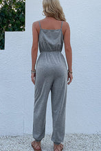 Load image into Gallery viewer, Tie Front Spaghetti Strap V-Neck Jumpsuit