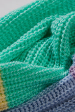 Load image into Gallery viewer, Color Block Open Front Drop Shoulder Cardigan with Pockets