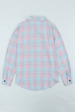 Load image into Gallery viewer, Plaid Button-Up Dropped Shoulder Shirt