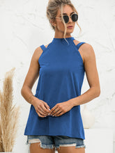 Load image into Gallery viewer, Cutout Mock Neck Tank
