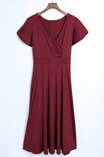 Load image into Gallery viewer, Flutter Sleeve Surplice Midi Dress