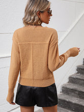 Load image into Gallery viewer, V-Neck Dropped Shoulder Long Sleeve Knit Top
