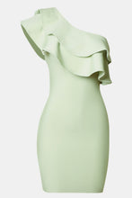 Load image into Gallery viewer, Ruffled One-Shoulder Bodycon Dress