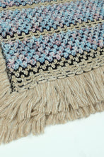 Load image into Gallery viewer, Heathered V-Neck Fringe Hem Poncho