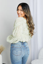 Load image into Gallery viewer, Blu Pepper Sage Cropped Blouse DIBS 1003