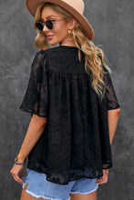 Load image into Gallery viewer, Round Neck Puff Sleeve Blouse
