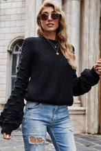 Load image into Gallery viewer, Weekend Style Rib-Knit Dropped Shoulder Sweater