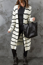 Load image into Gallery viewer, Off White & Stripes Rib-Knit Duster DIBS YES