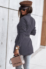 Load image into Gallery viewer, Belted Shawl Collar Blazer