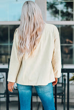 Load image into Gallery viewer, Pocketed Button Ribbed Textured Shirt