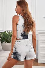 Load image into Gallery viewer, Tie-Dye Ribbed Crop Tank and Shorts Lounge Set