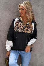 Load image into Gallery viewer, Leopard Quarter-Zip Hoodie