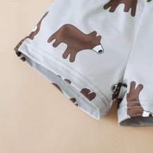 Load image into Gallery viewer, Baby Boy Bear Graphic T-Shirt and Animal Print Shorts Set