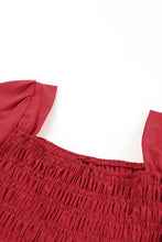 Load image into Gallery viewer, Smocked Long Flounce Sleeve Square Neck Jumpsuit