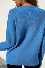 Load image into Gallery viewer, Cutout Shoulder Rib-Knit Sweater